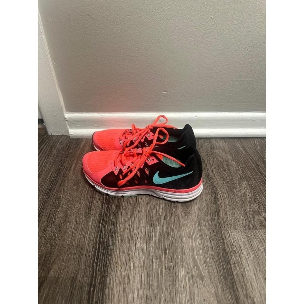 Nike Running Shoes Women's Pink Black Teal Dynamic Support Size 6.5